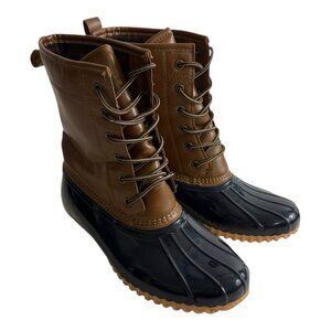Sporto Original Duck Boots Ariel Women's Size 9M Brown Waterproof Flannel Lined